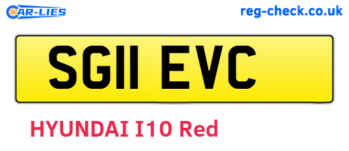 SG11EVC are the vehicle registration plates.