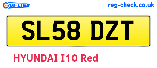SL58DZT are the vehicle registration plates.