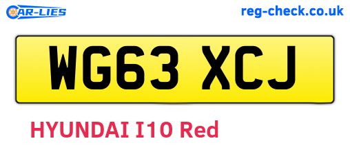 WG63XCJ are the vehicle registration plates.