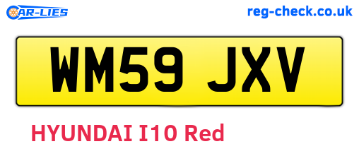 WM59JXV are the vehicle registration plates.