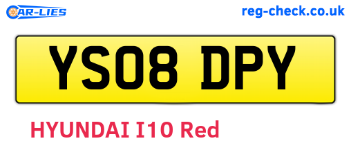 YS08DPY are the vehicle registration plates.