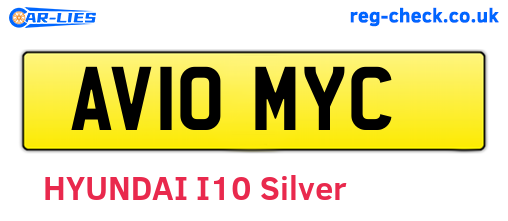 AV10MYC are the vehicle registration plates.