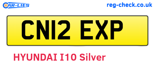 CN12EXP are the vehicle registration plates.
