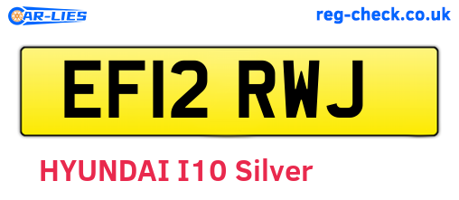 EF12RWJ are the vehicle registration plates.