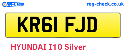 KR61FJD are the vehicle registration plates.