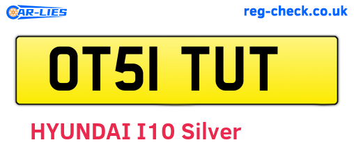 OT51TUT are the vehicle registration plates.