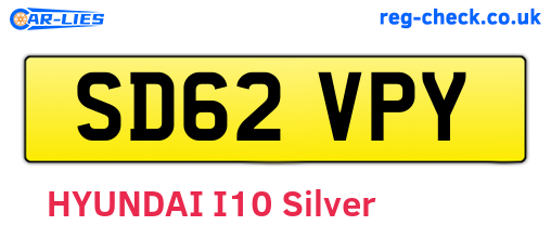 SD62VPY are the vehicle registration plates.