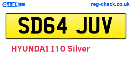 SD64JUV are the vehicle registration plates.