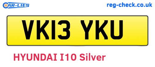 VK13YKU are the vehicle registration plates.