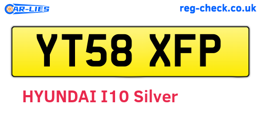 YT58XFP are the vehicle registration plates.