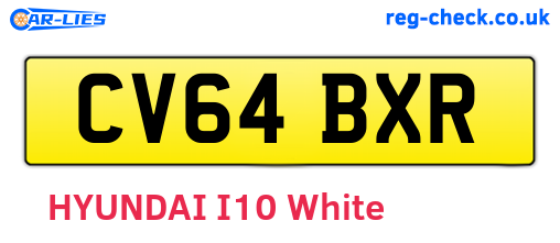 CV64BXR are the vehicle registration plates.