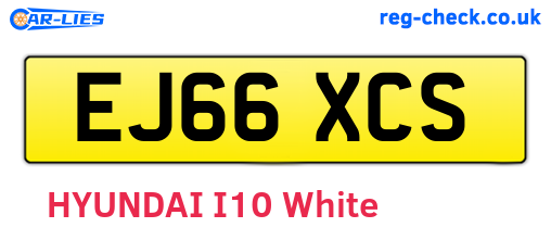 EJ66XCS are the vehicle registration plates.