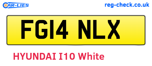FG14NLX are the vehicle registration plates.