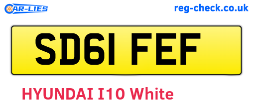 SD61FEF are the vehicle registration plates.