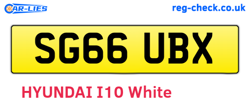 SG66UBX are the vehicle registration plates.