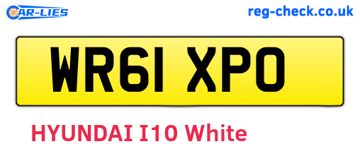 WR61XPO are the vehicle registration plates.