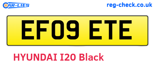 EF09ETE are the vehicle registration plates.