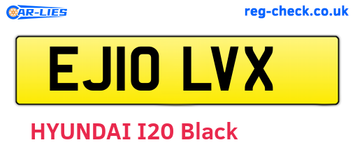 EJ10LVX are the vehicle registration plates.