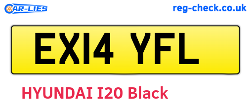 EX14YFL are the vehicle registration plates.