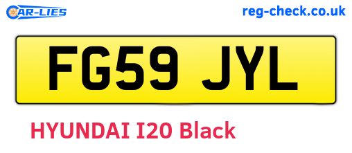FG59JYL are the vehicle registration plates.