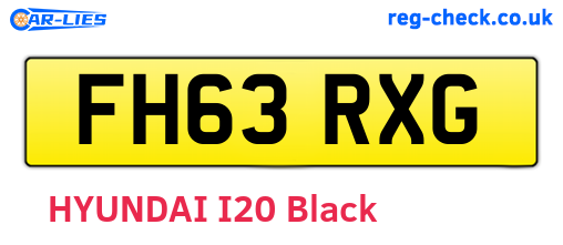 FH63RXG are the vehicle registration plates.