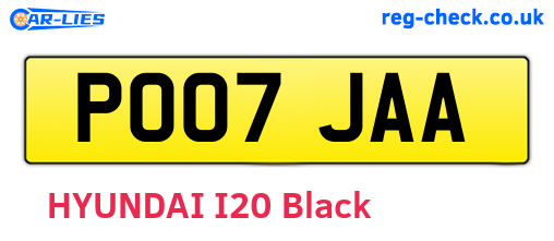 PO07JAA are the vehicle registration plates.