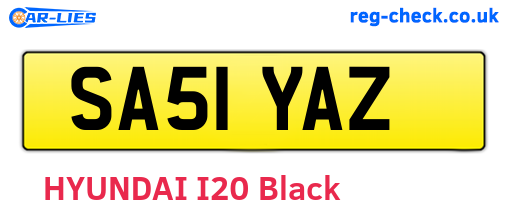 SA51YAZ are the vehicle registration plates.
