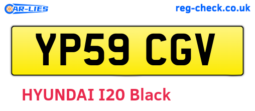 YP59CGV are the vehicle registration plates.