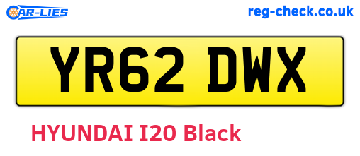 YR62DWX are the vehicle registration plates.