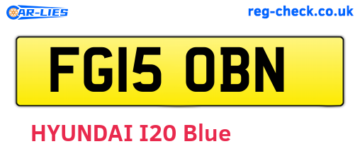 FG15OBN are the vehicle registration plates.
