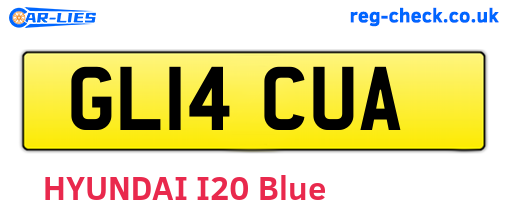 GL14CUA are the vehicle registration plates.