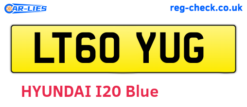 LT60YUG are the vehicle registration plates.