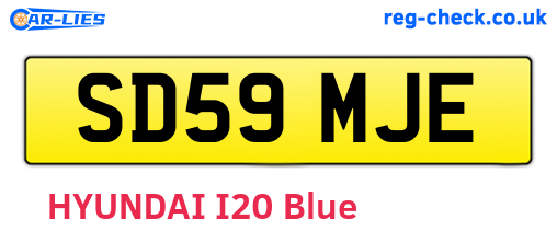 SD59MJE are the vehicle registration plates.