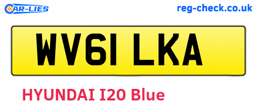 WV61LKA are the vehicle registration plates.