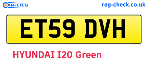 ET59DVH are the vehicle registration plates.