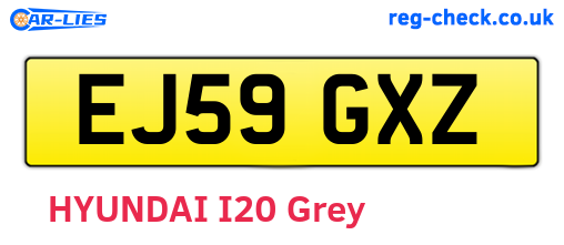 EJ59GXZ are the vehicle registration plates.