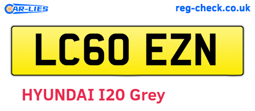 LC60EZN are the vehicle registration plates.