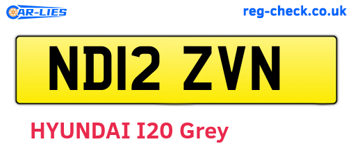 ND12ZVN are the vehicle registration plates.