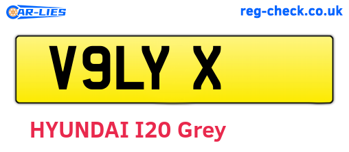 V9LYX are the vehicle registration plates.