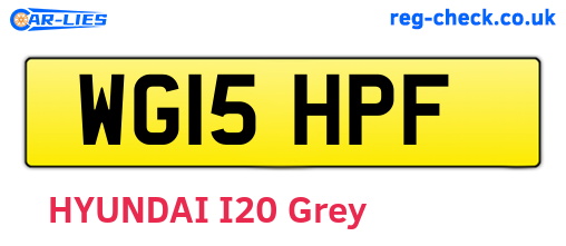 WG15HPF are the vehicle registration plates.
