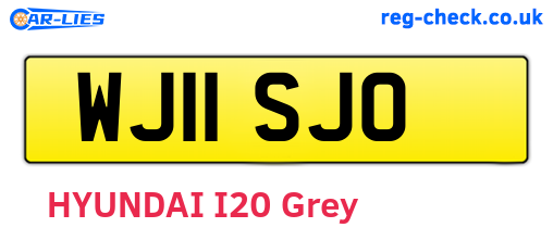 WJ11SJO are the vehicle registration plates.