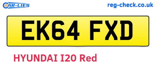 EK64FXD are the vehicle registration plates.