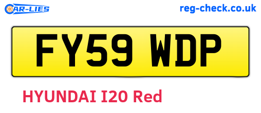 FY59WDP are the vehicle registration plates.