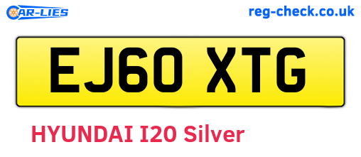 EJ60XTG are the vehicle registration plates.