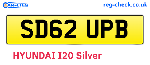 SD62UPB are the vehicle registration plates.