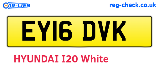 EY16DVK are the vehicle registration plates.