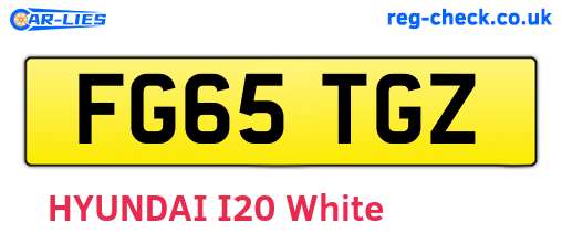 FG65TGZ are the vehicle registration plates.