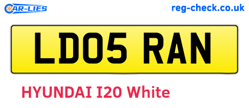 LD05RAN are the vehicle registration plates.