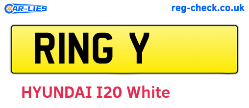 R1NGY are the vehicle registration plates.