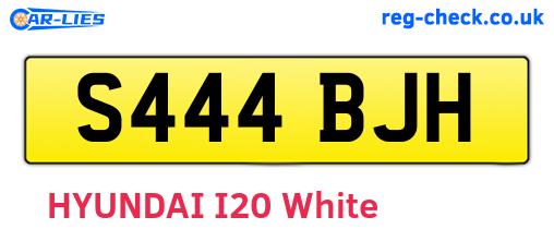 S444BJH are the vehicle registration plates.